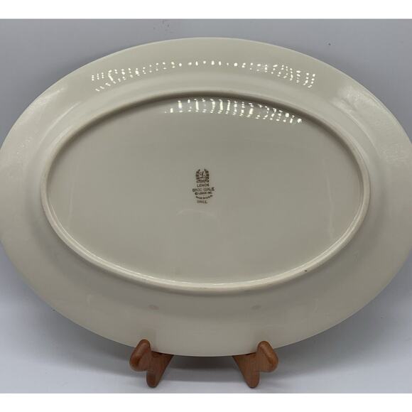 Vtg Lenox Brookdale 13 5/8” Oval Serving Platter Platinum Trim Retired - Picture 2 of 6
